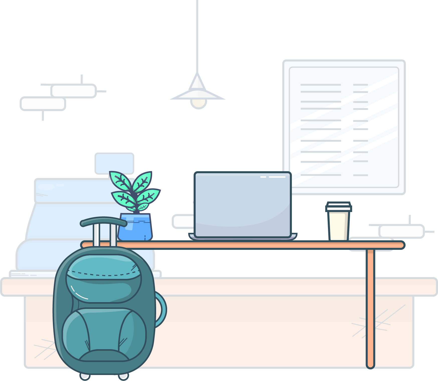 digital marketing desk table image